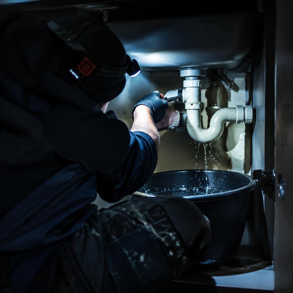 Spoedmonteur verhelpt een lekkage
